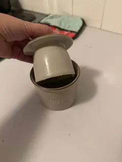 Customer photo of Water-Seal Butter Crock with Lid, Reactive Glaze Ceramic Keeper