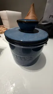 Customer photo of Water-Seal Butter Crock with Lid, Reactive Glaze Ceramic Keeper