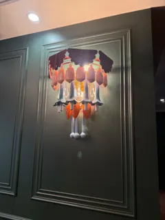Customer photo of Large Living Room Chandelier, Multicolor Chandelier with Glass Drops, Round or Rectangular
