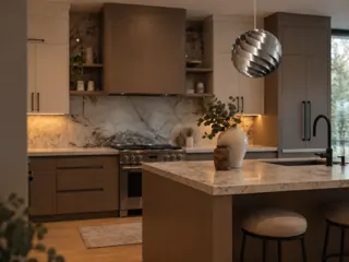 Customer photo of Kitchen Island Pendant Light, Brushed Aluminum Spiral with Adjustable Drop, 36 or 50 cm Diameter