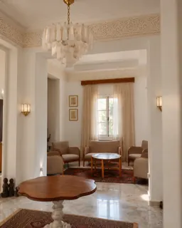 Customer photo of Art Deco Chandelier, 31.5-Inch Gold Living Room Chandelier with 16 Lights and Tiered Stone Panels