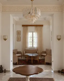 Customer photo of Art Deco Chandelier, 31.5-Inch Gold Living Room Chandelier with 16 Lights and Tiered Stone Panels