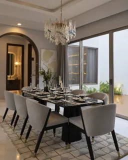 Customer photo of Tiered Glass chandelier,Sculptural Chandelier,Glass Shade Chandelier,Dining Room Light Over Table,Light Fixtures Over Dining Table,Blue Glass Chandelier
