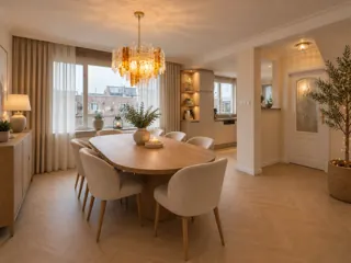 Customer photo of Stained Glass Chandelier or Bubble Chandelier Alternative for Dining Rooms: Textured Clear and Amber Bars, Brass Finish