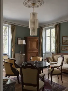 Customer photo of High Ceiling Chandelier, Modern Glass Chandelier; Smoked Glass Chandelier, Glass Shade Chandelier, Sculptural Chandelier & Glass Panel Chandelier