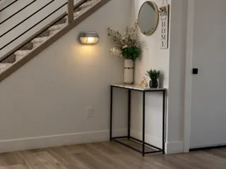 Customer photo of Wall Lights for Bedroom, Oval Hardwired Wall Sconce with Glass Diffuser, 11-Inch Aluminum Frame
