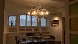 Customer photo of Traditional Crystal Chandelier, Clear Glass with Sculpted Shades, 6, 8 or 10 Lights for Dining Room
