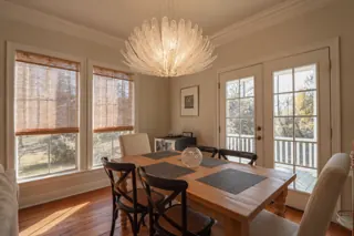 Customer photo of Stained Glass Chandelier Alternative: Modern Glass Chandelier | Light Fixtures Over Dining Table with Adjustable Chandelier Height Above Table