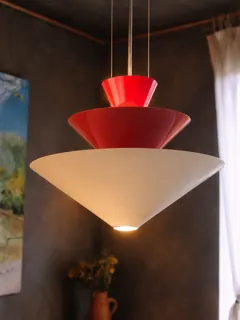 Customer photo of Kitchen Island Pendant Light, Three-Tier Sculptural Design for Dining Rooms with Hardwired Installation