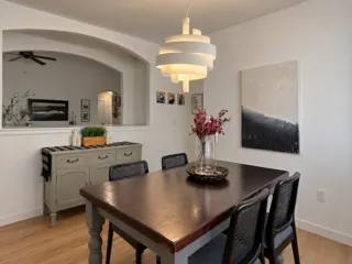 Customer photo of Modern Pendant Light, Sculptural Aluminum 46 x 58 cm Dining and Living Room Pendant Light